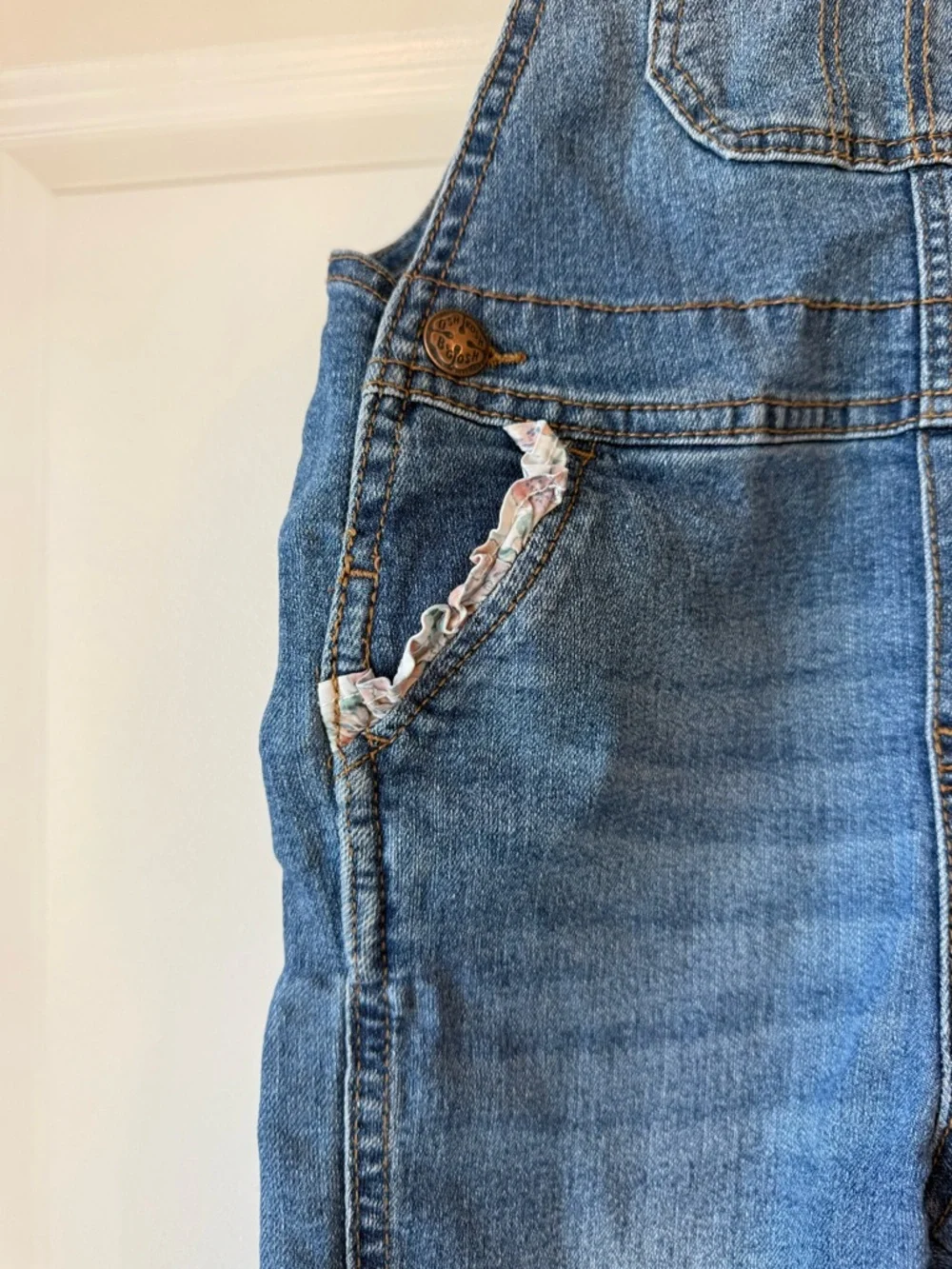 OshKosh B’gosh Floral Print Denim Overalls - Toddler Girl 4T